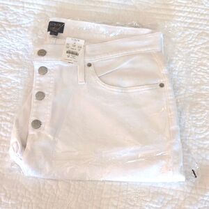 BNWT white button J. Crew jeans